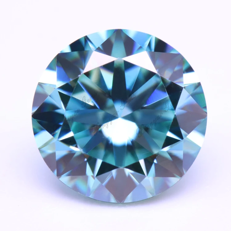 

6.5-9 mm round blue color Moissanite stone for rings