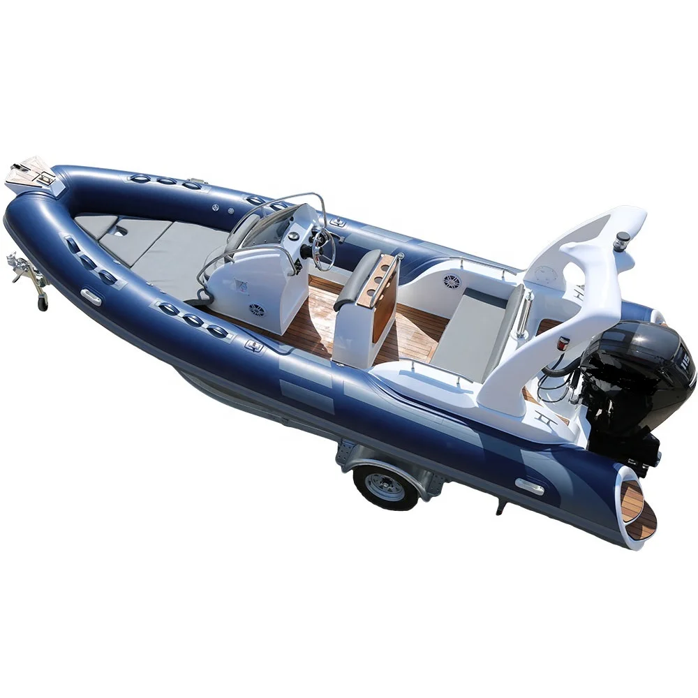 

China 19ft speed hypalon RIB 580 military inflatable rib boat with outboard engine, Customized