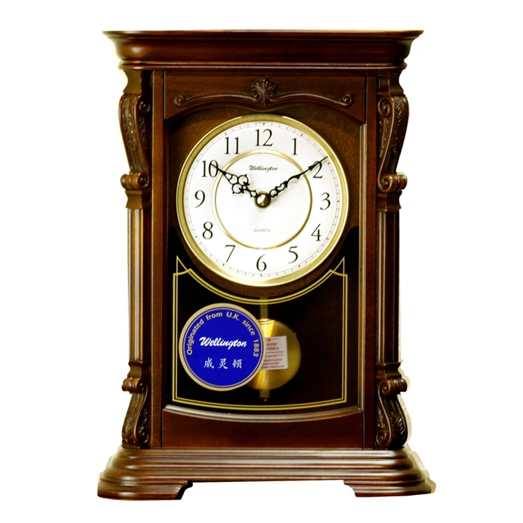 

Traditional Style Quality Home Decoration Hardwood Classical Vintage Wood Antique Pendulum Table Clock