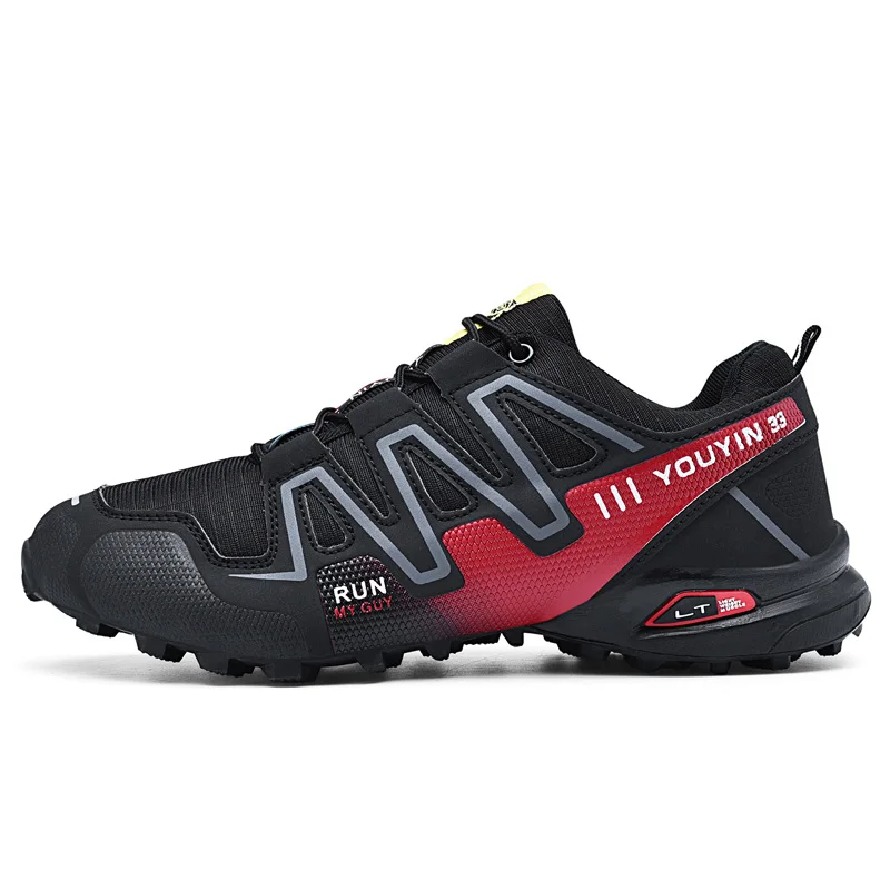 

Jackshibo Men Breathable hiking shoes Outdoor Mountaineer Climbing Sneakers Non-slip Camping shoes for Men Tactical Shoes Men