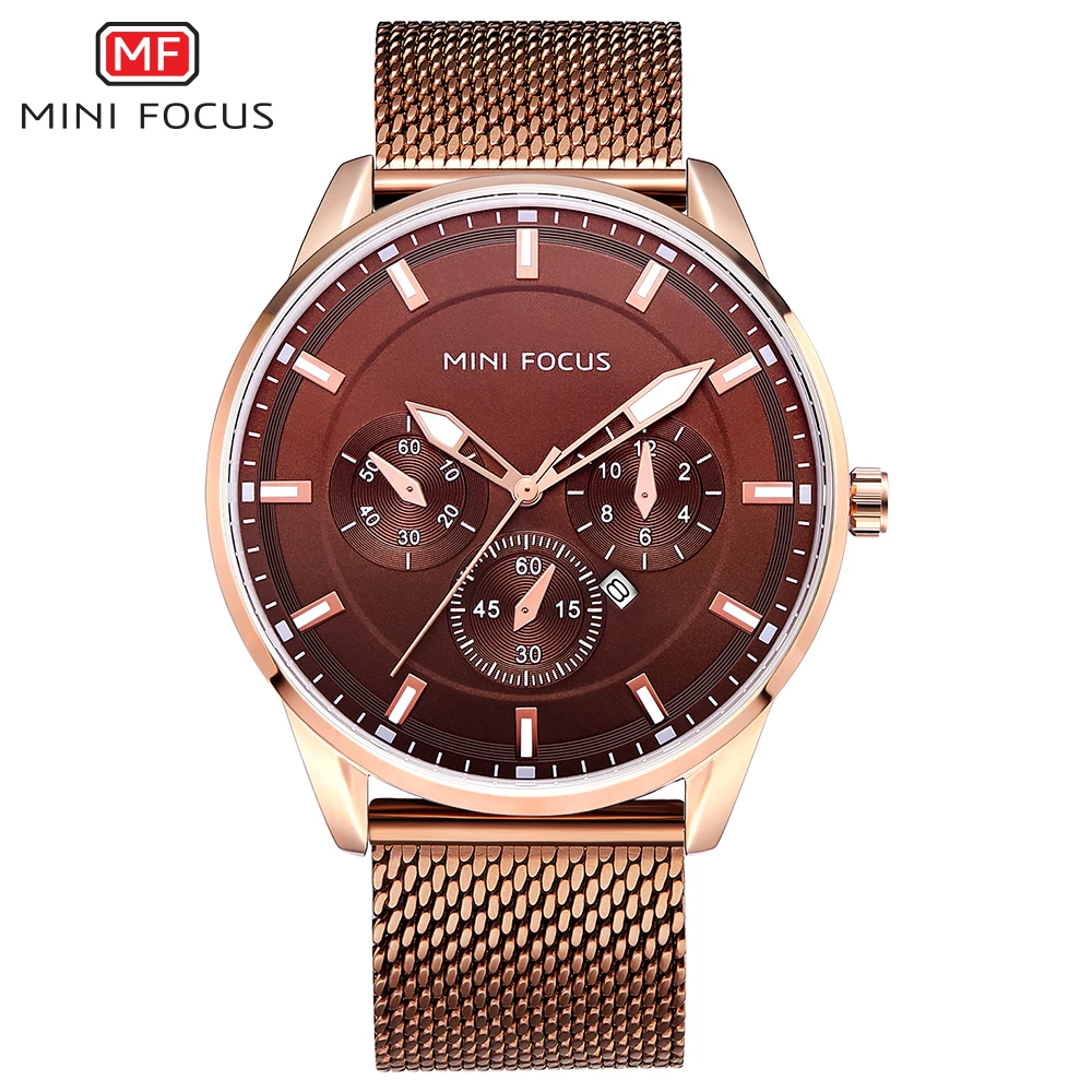

MINI FOCUS 0178 G Hot Sale Ultra Thin Business Mems Wrist Watch Branded OEM Quartz Watches Custom Logo Chronograph Hand Watch