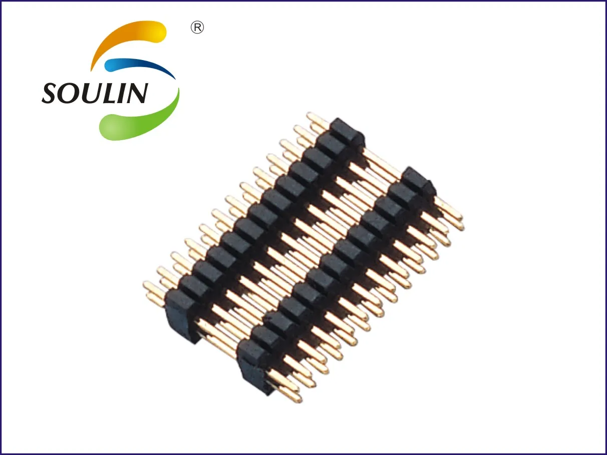1.27mm 1mm 2mm Pitch 4pin 10 Pin 50 Pin Socket Pcb Dual Row Straight