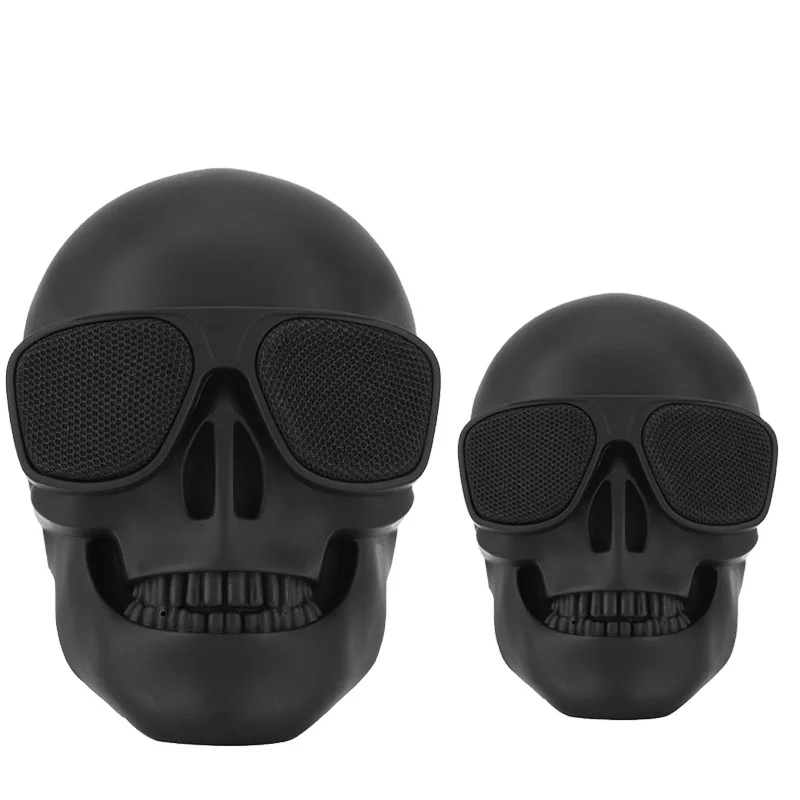 

Halloween skull blootooth speaker portable speaker 8W audio rechargeable battery music sound system stereo speaker, Black