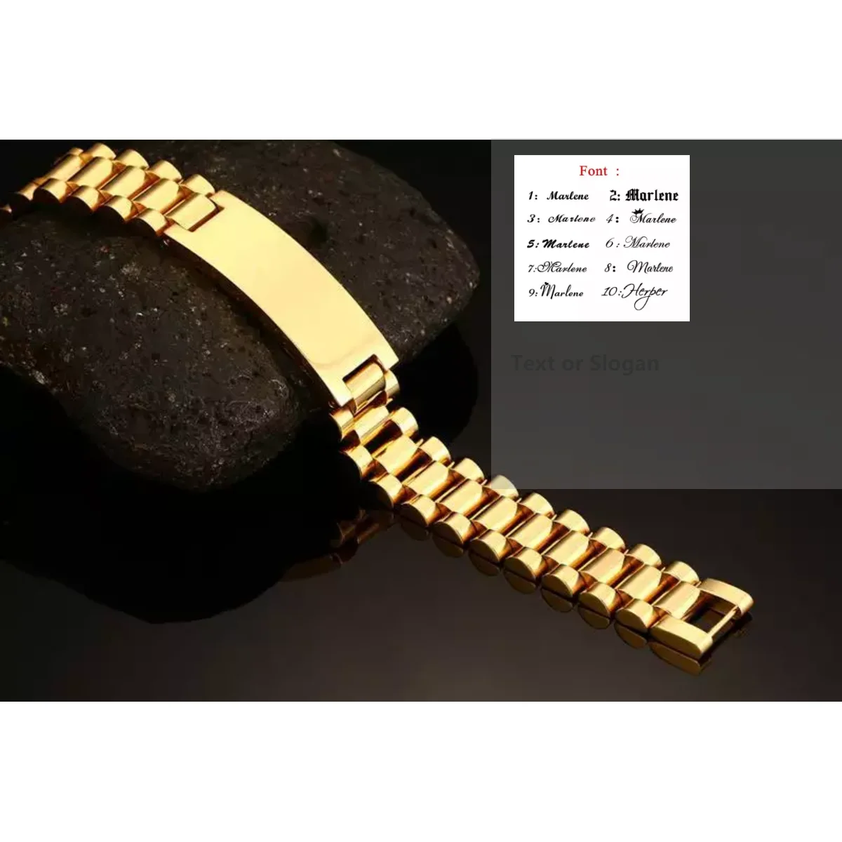 Cuban Chains Diy Engraved Name Bracelet 