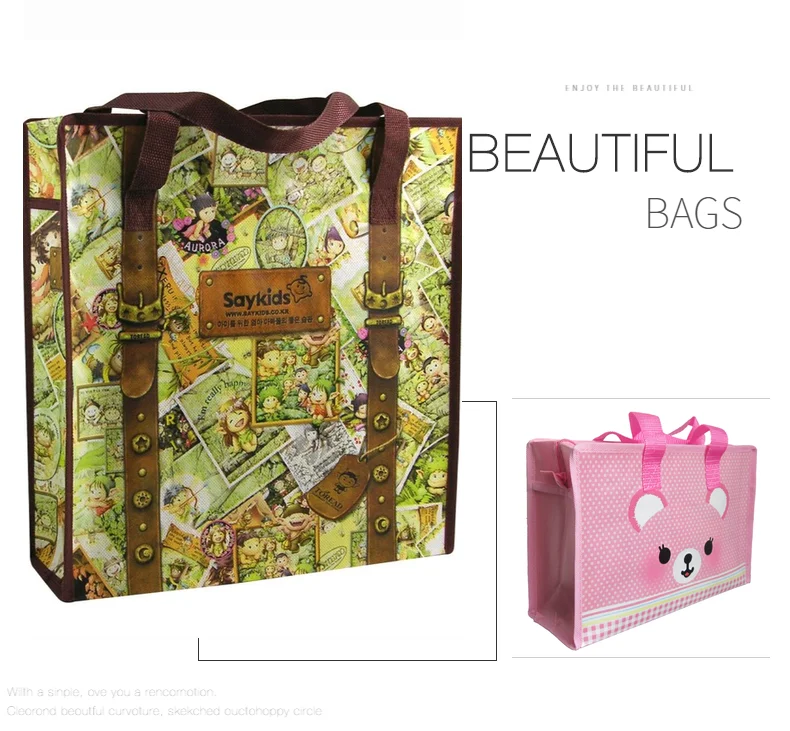 Bolsa De Almacenamiento Grande Reutilizable,Jumbo,Tejida,Pp,Con