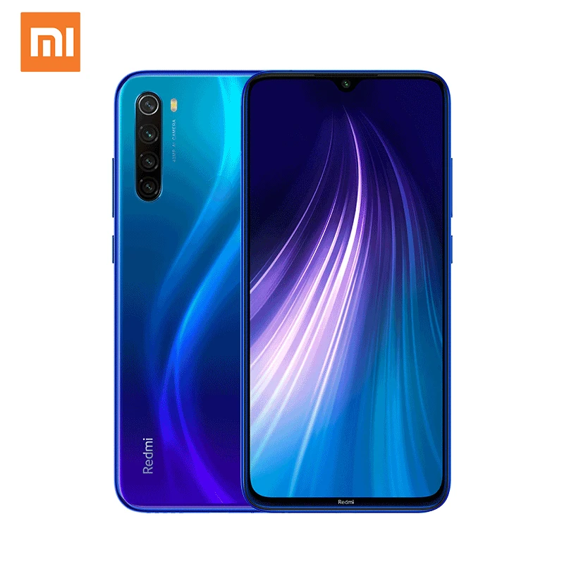 Global Xiaomi Redmi Note 8 Mobile Phone 4+64GB 48MP AI Four Camera 18W Fast Charge  Qualcomm Snapdragon 665 6.3Inch Redmi Note 8