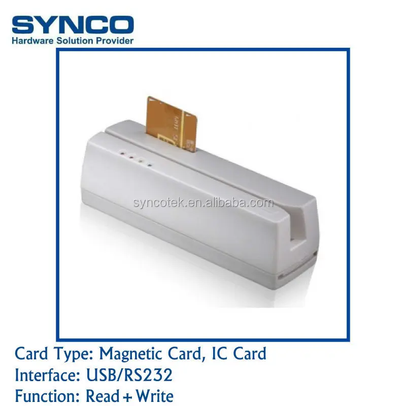 
Desktop Magnetic Chip Card Reader MSR Smart Strip Card Reader 