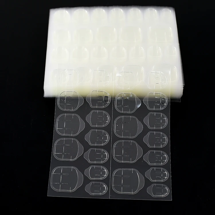 

24 Sheets Double Side Adhesive Glue Transparent Sticker Sticky Tape Nail Glue For Fake False Nail Art Decoration Tools Accessory, Yellow glue
