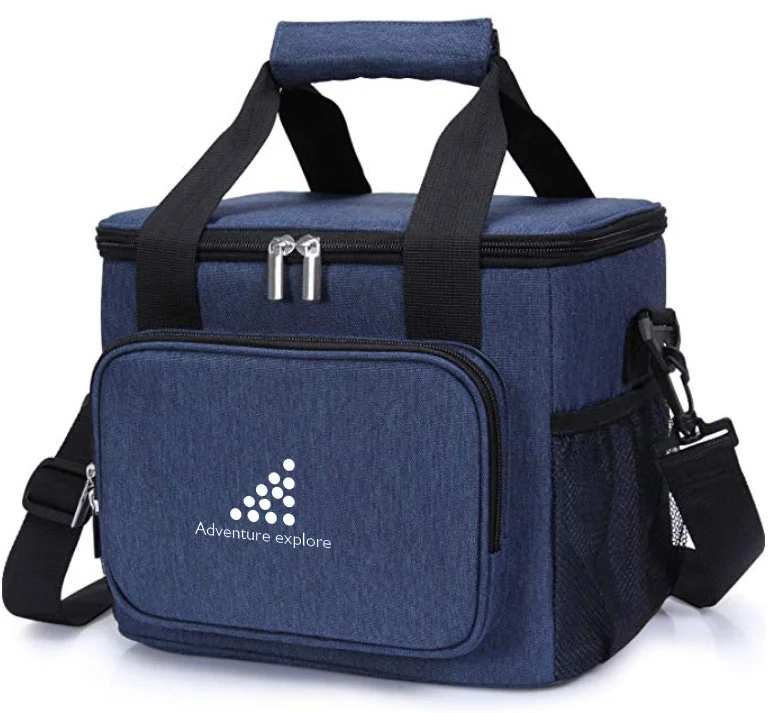 

Custom High Quality Camping Insulated Cooler Bag with Shoulder Strap for Lunch, Blue or customized