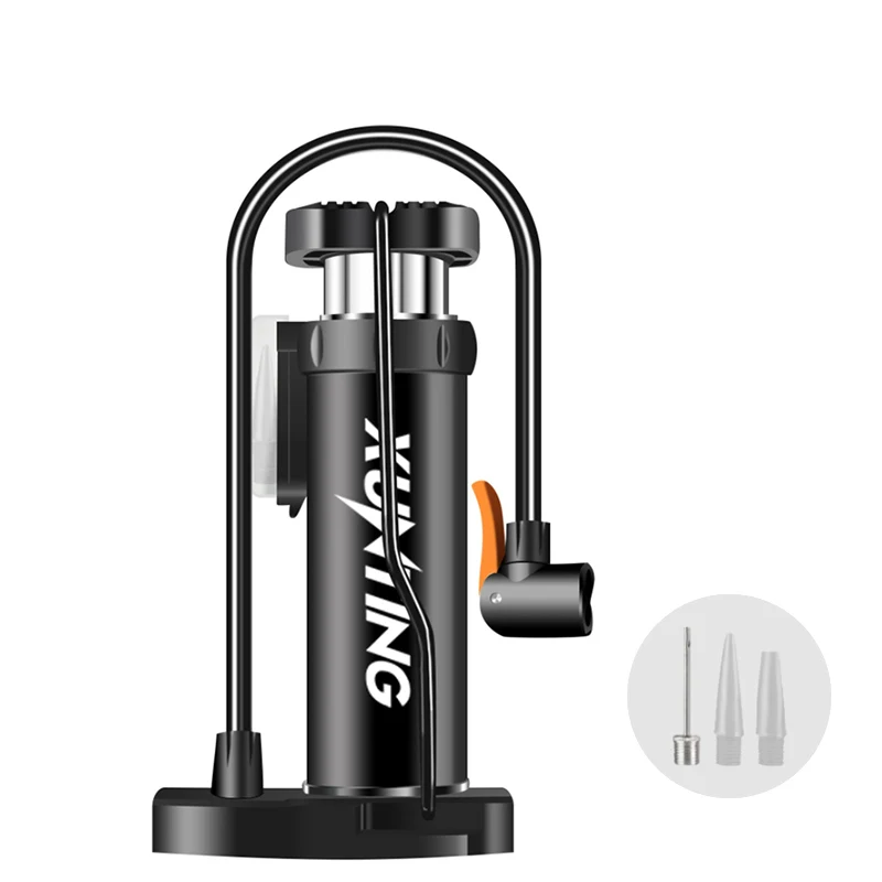 

Xunting 140Psi Durable Aluminum Alloy Foot Pump Mini Foldable Bicycle Car Foot Pump Bike Accessories, Customized color