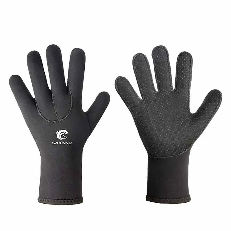 

Custom Logo 3MM Diving Gloves Neoprene Waterproof Anti Slip Flexible 5 Finger Scuba Thermal Wetsuit Gloves