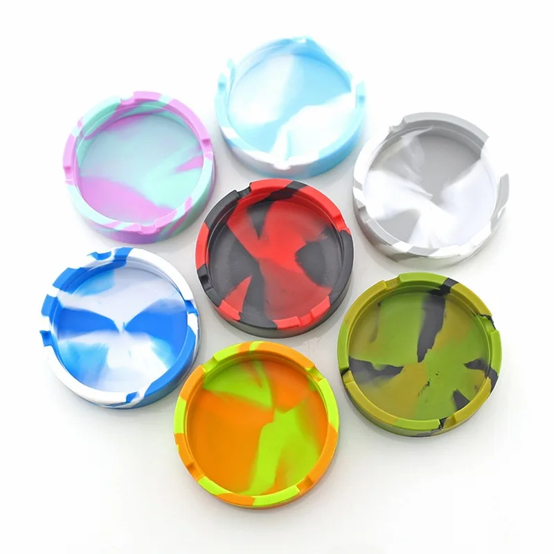 

SHINY hot selling Silicone Ashtrays For Sublimation Smoking Fashion Camouflage Ash tray Mold Silicone, As customer's request