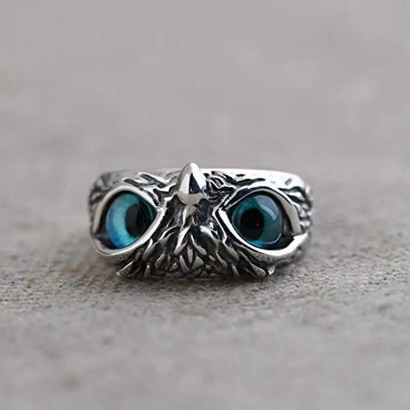 

Vintage Cute Men and Women Simple Design Adjustable Opening Party Jewelry Punk Owl Ring Anillo De Buho