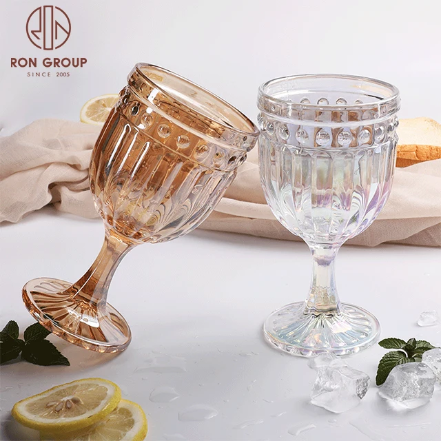 

decorative vintage wine glasses frosted coffee cup glass, Clear