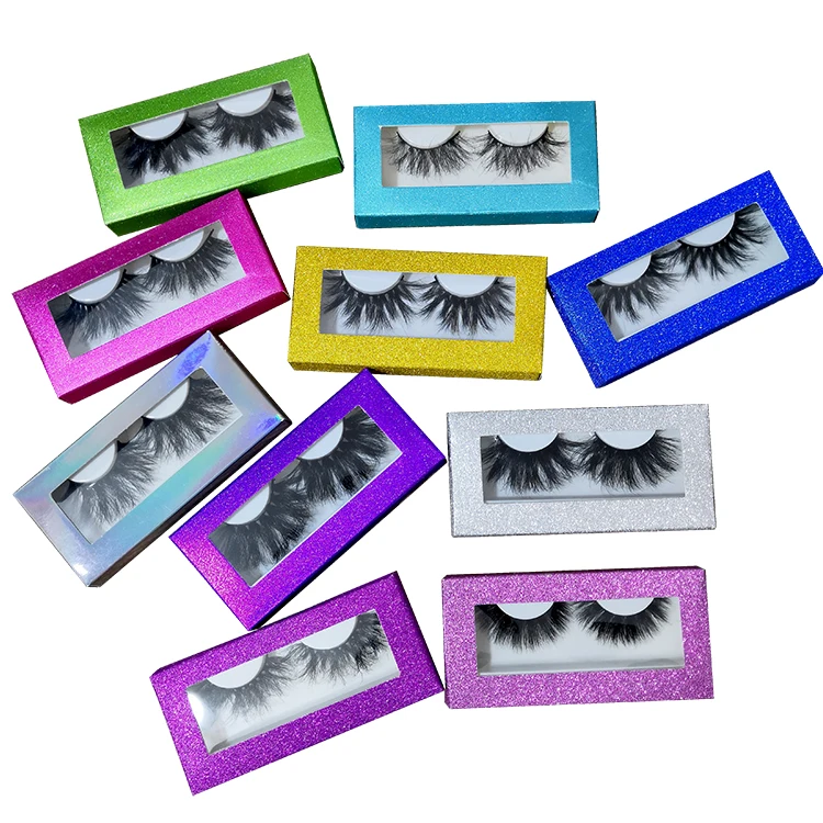 

Discount!Free shipping and colorful paper boxes with 50 pairs 3D real mink eyelashes super selling full strip lashes