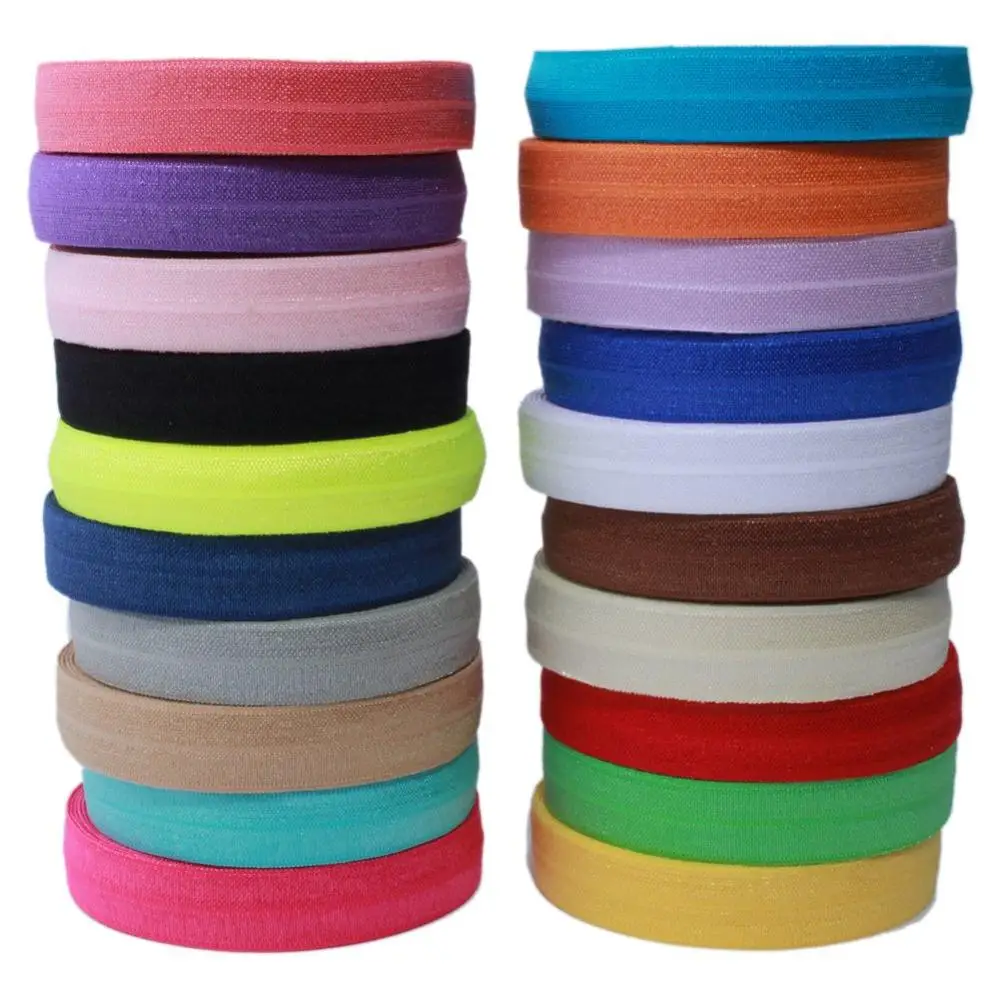 

custom color large stretch fold over elastic with Oeko-Tex100 Certificate 96 colors in stock