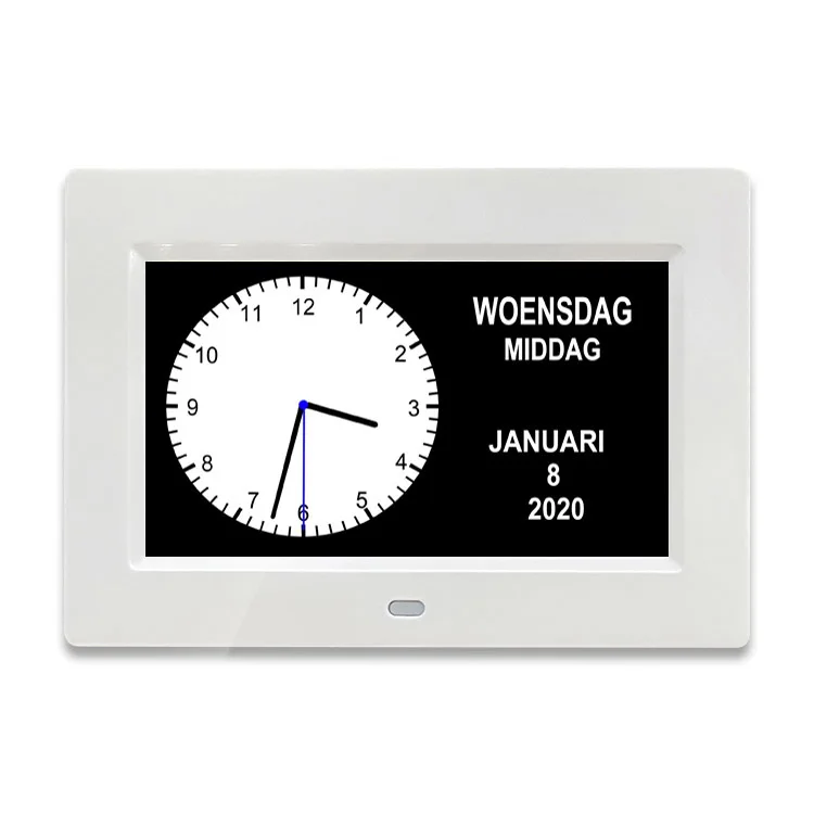 

LED auto change brightness calendar and analog alarm dementia reminder clock for senior people products