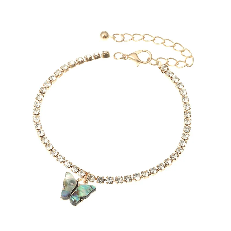 

2020 Fashionable Women Butterfly Pendant Set Diamond Bracelet Jewelry