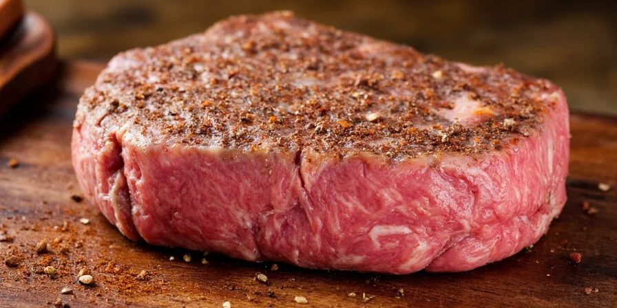 Steak seasonings from around the world displayed on a map-themed background