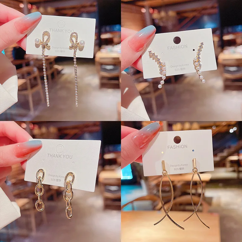 

Wholesale 2021 Women Korean Style Fashion 925 Silver Needle Earrings