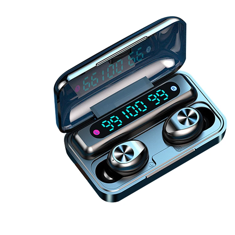 

2021 New Headset LED Display HIFI Wireless Earphone V5.0 Wireless Headphones TWS F9-5 Earphone Mic With 2000mAh Power Bank