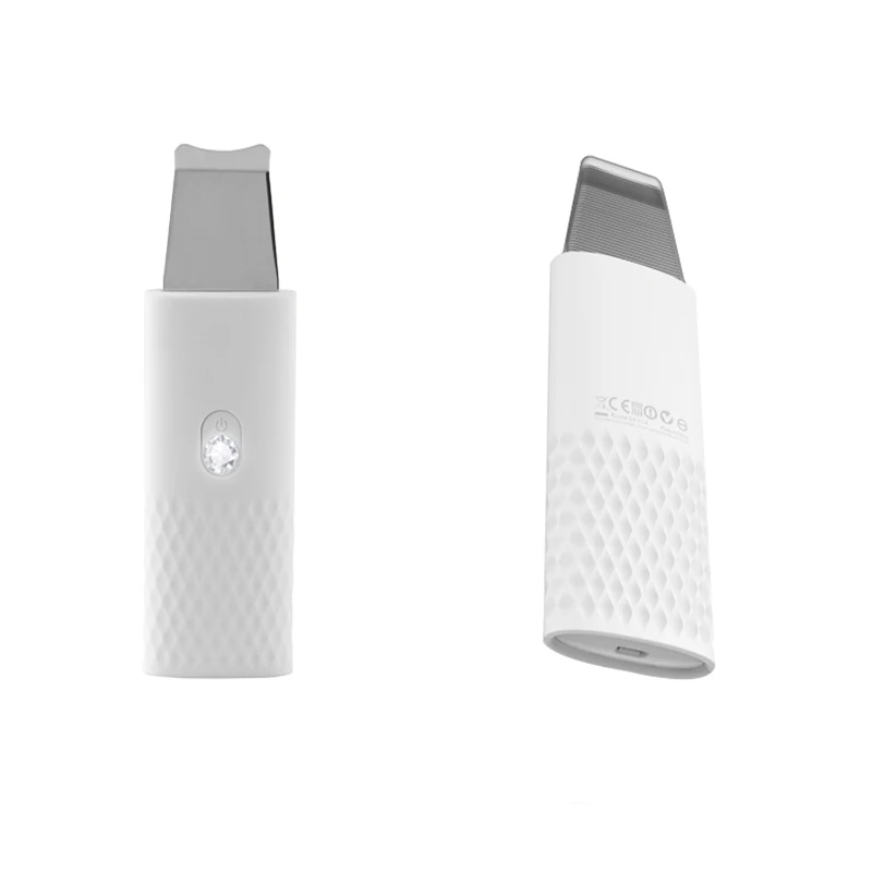 

New Design ABS Cover and Stainless Steel Sonic Peeler Ultrasonic Skin Scrubber Face Spatula, White black pink