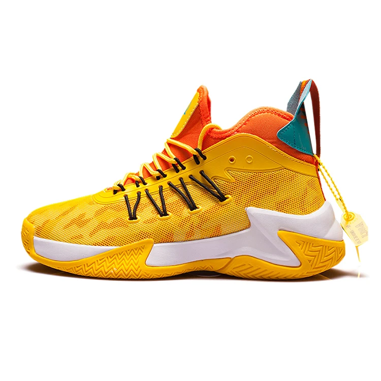 

Colorful pattern special design Fashion New Brand street men basketball shoes, Yellow