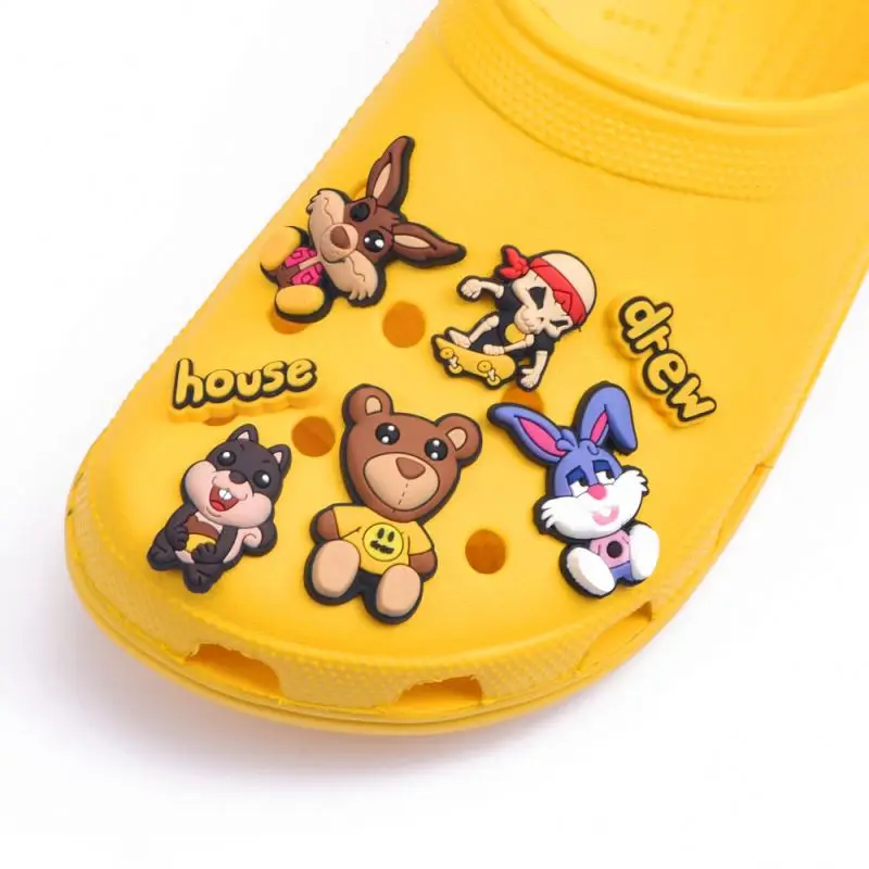 

CUSTOM High Quality Anime Drew house Shoe Charms 3D Character Soft PVC Shoe Charm For Kids Shoe Decoration, Jewelry