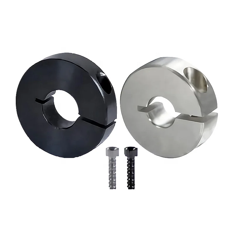 Double Split Shaft Collar Black Carbon Steel