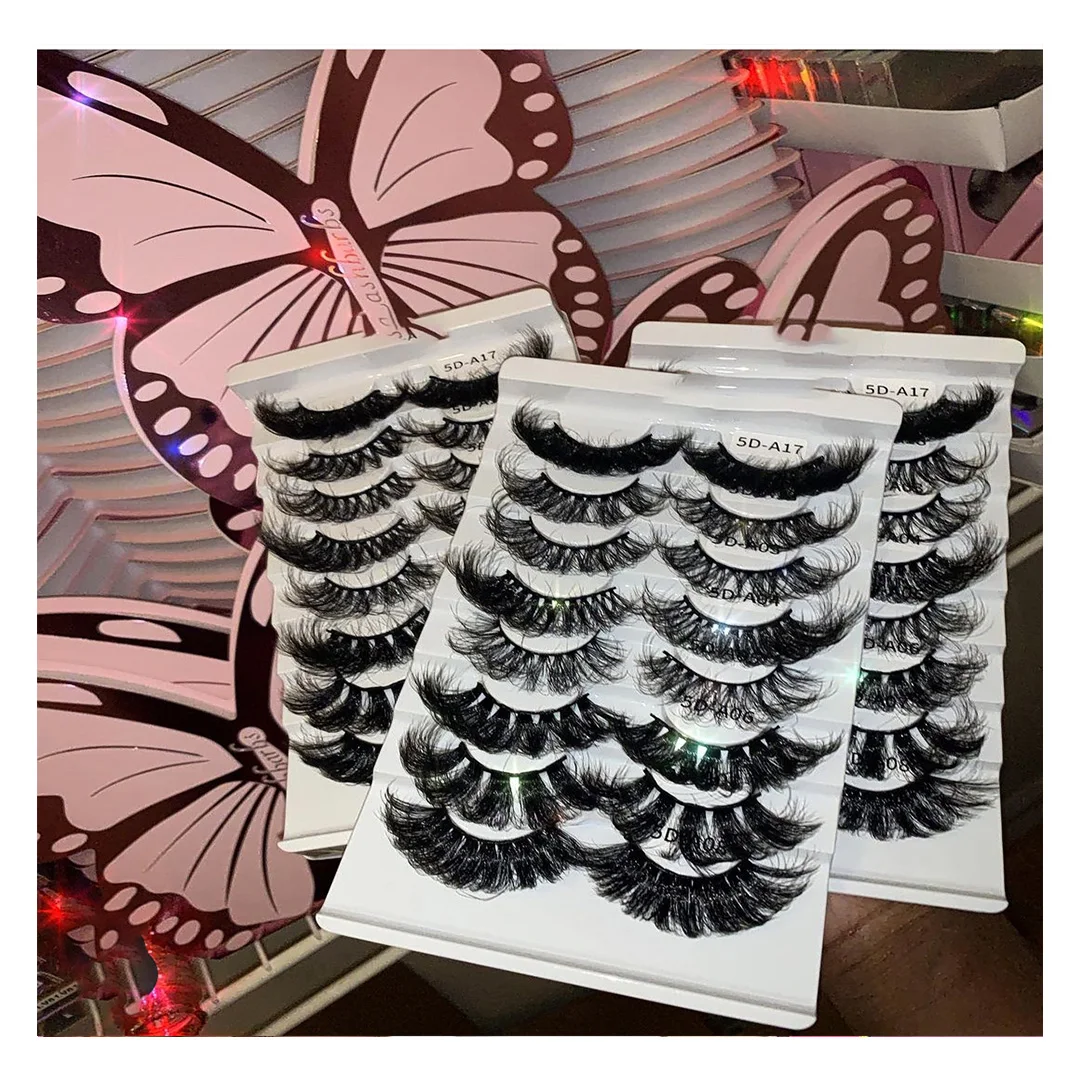 

Suppliers vendor private label extensions wholesale 100% 5 pairs lashes book 6d false mink packing box for eyelashes, Natural black