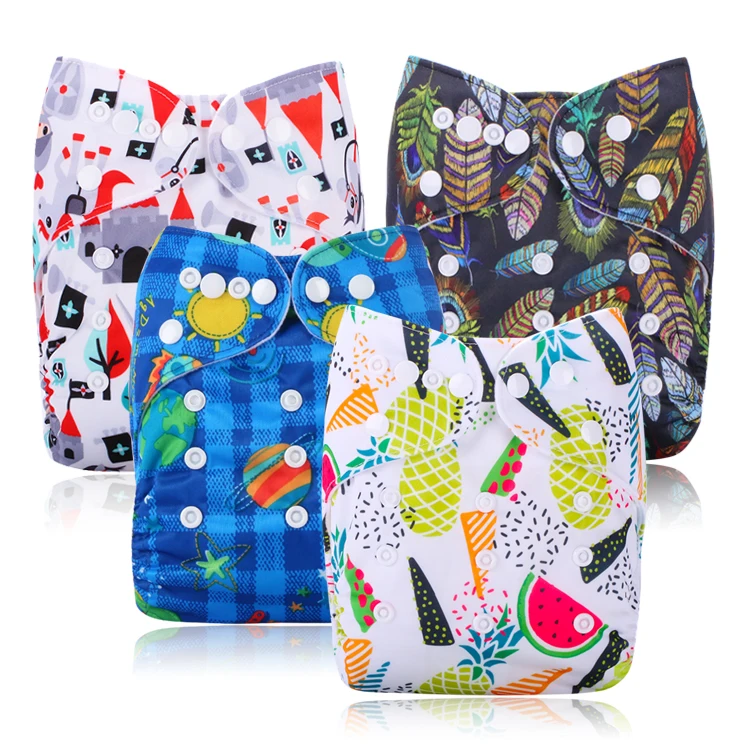 

Pororo pocket diaper reusable cloth diaper waterproof PUL fabric cloth nappies polyester baby diapers, Placement pattern