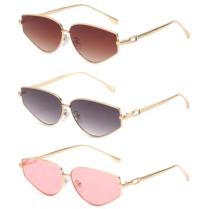 

Bogoo 2021 new small frame sunglasses metal frame trend street style jelly sunglasses women