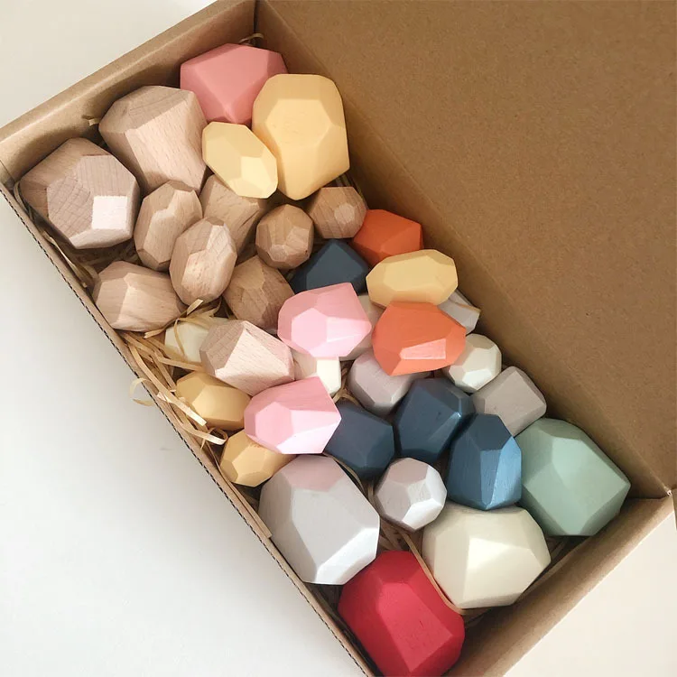 

rainbow sorting building blocks kids stacking rocks wood balancing wooden stones