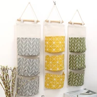 

Cute Wall Sundry Cotton Line Multi-layer Holder Makeup Jewelry Storage Basket Home Hanging Organizer Bag