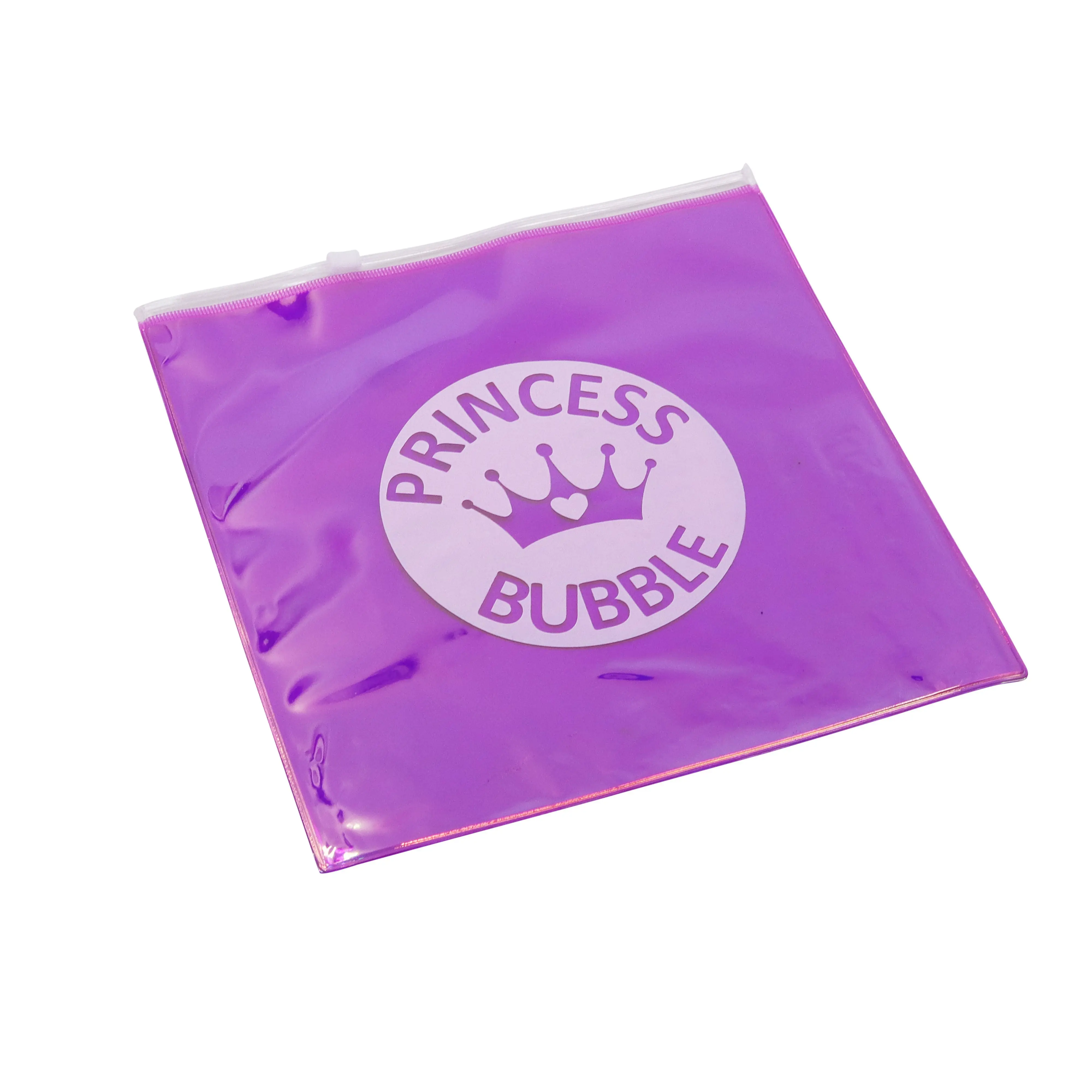 
Customized Hologram shiny PVC Plastic Clear Zipper Bag for Cosmetic/Makeup/Skin Care Products Package Zip lock Pouches 