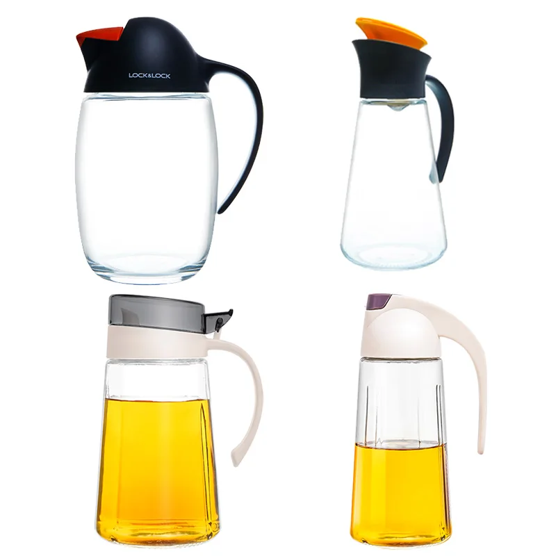 

Citylife Kitchen Automatic Opening Cooking Oil Container Oil Vinegar Cruet Glass Olive Oil Dispenser Bottle Container Pot Set