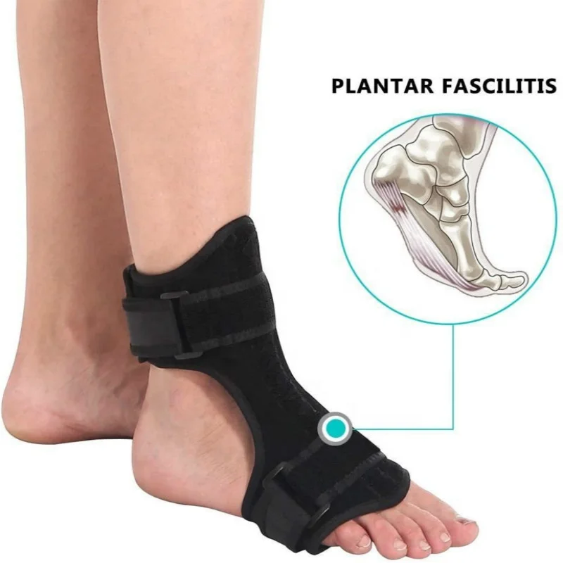 

Drop Foot Brace Soft Night Ankle Stabilizer Splint Sprain Plantar Fasciitis Night Sock, Black