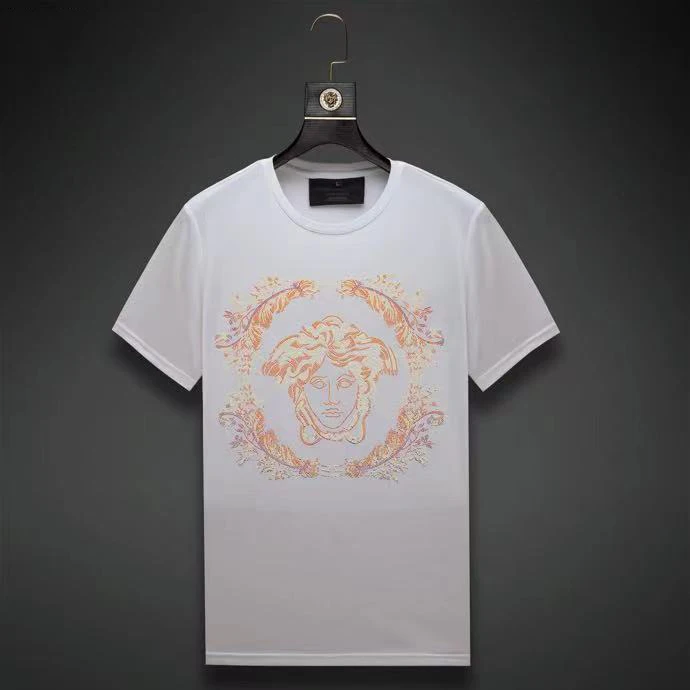 

Wholesale fashion men diamond print t-shirt high street 100% cotton brand tshirts men rhinestone t shirt 100% cotton