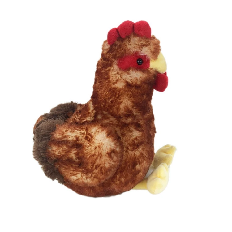 批发可爱的小母鸡毛绒公仔音乐动物东西毛绒玩具