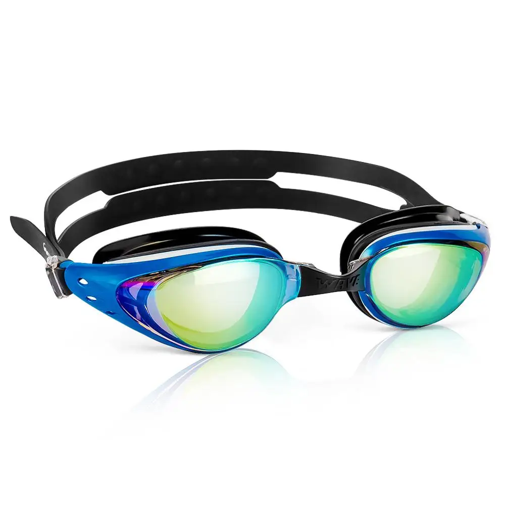 

One-piece transparent glass clear vision myopia anti-fog swimming goggles, Black, grey, etc or customized