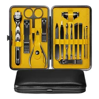 

14 piece manicure pedicure grooming kit set with razor for men