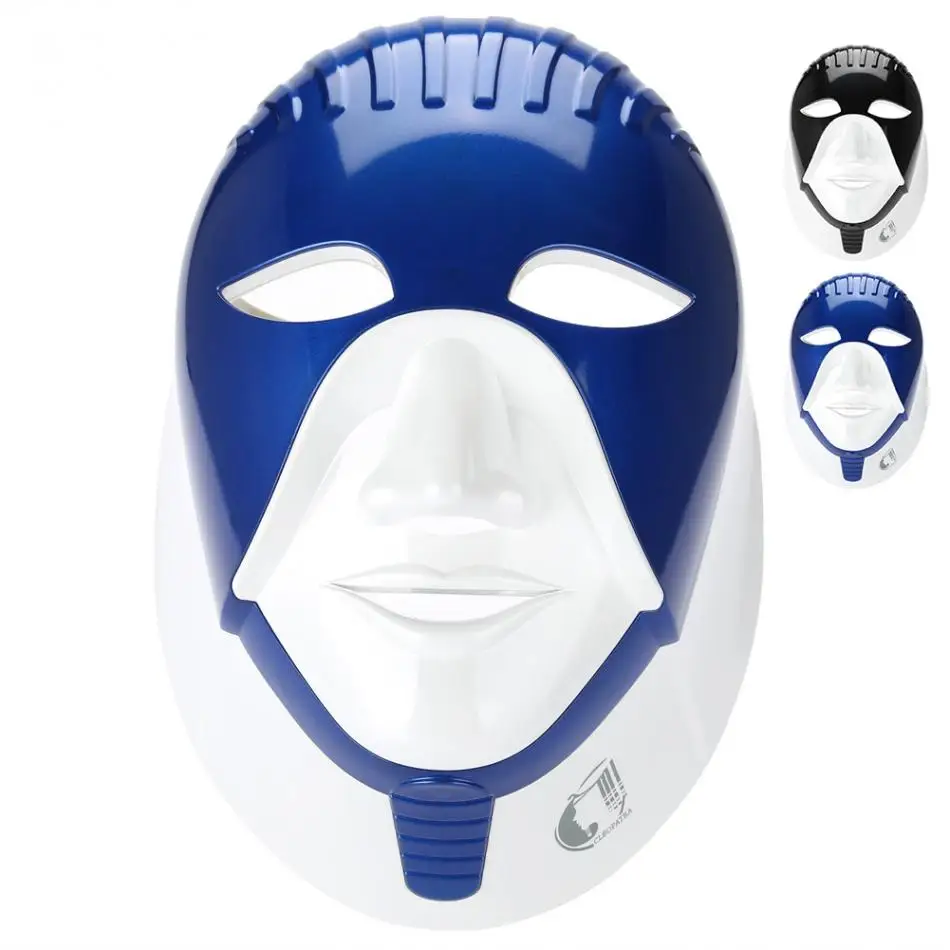 

LM011 Rechargeable Wireless Photon Therapy LED Facial Beauty Device 7 Light For Skin Rejuvenation Anti Age, White