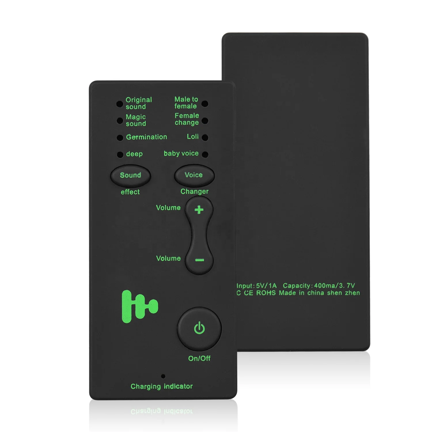 

Mini Portable Sound Effects Machine Voice Changer Device Audio Card Sound Changer for Live Streaming Online Chatting Singing
