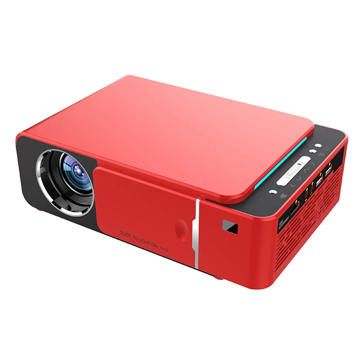 

Android 720P Projector Toprecis T6 1gb/16gb Slide Lens Portable Video projector Silver/Red Color, 16.7k