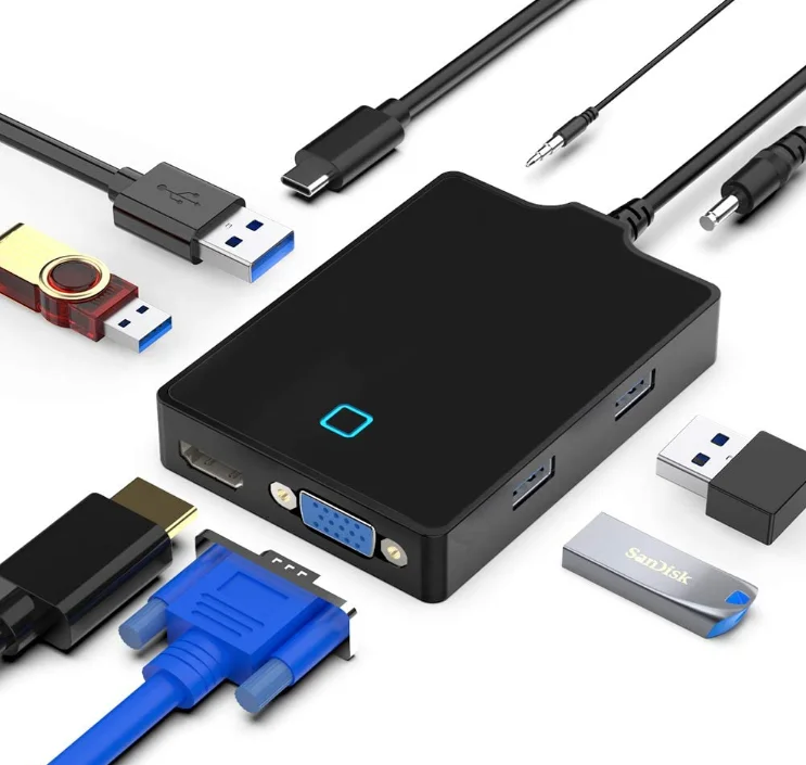 

Multiport smart desktop charging laptop 4k hdmi hub usb-c 7 in 1 hub usb c