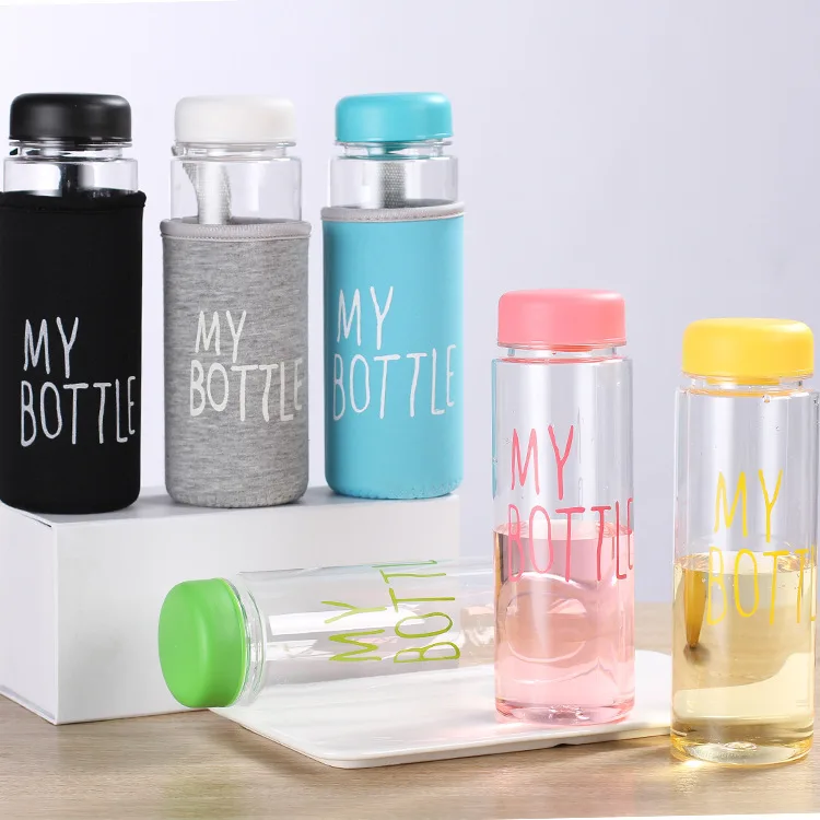 

BPA FREE Wholesale Customized 500ML Beverage Sport Drinking disposable eco friendly Filter Plastic Water Bottle, Customized color