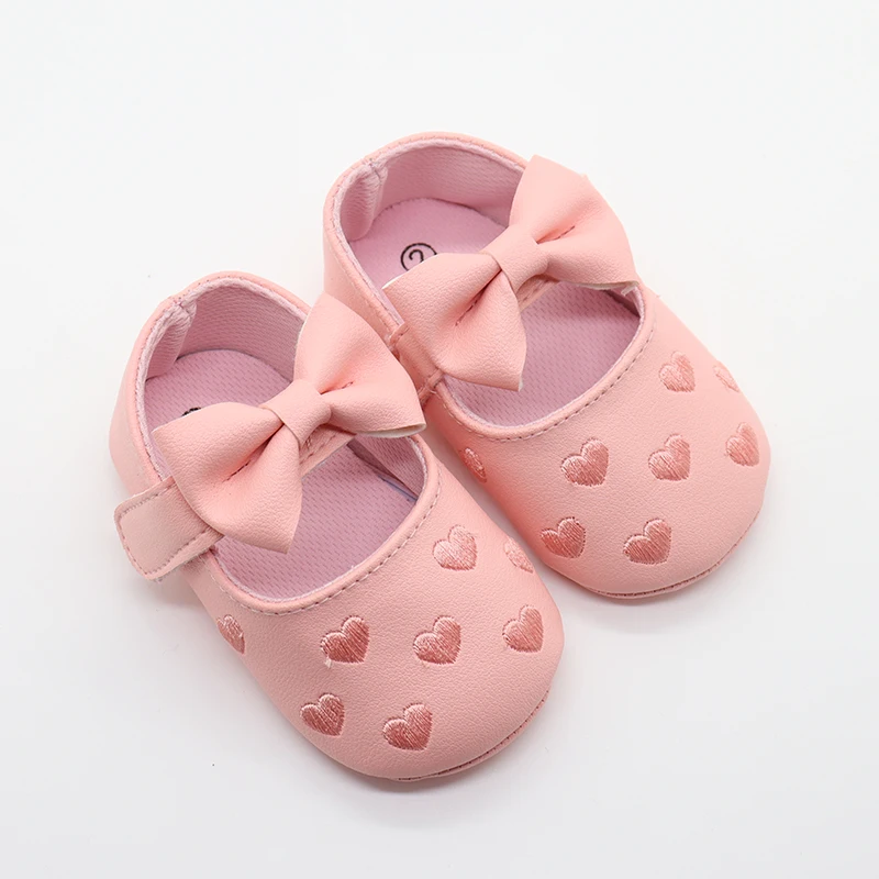 

Hot Sale# Summer Baby Girls Mary Jane Flats Butterfly Knot Ballet Sandals Cute Heart Shaped Princess Shoes Newborn Baby Shoes