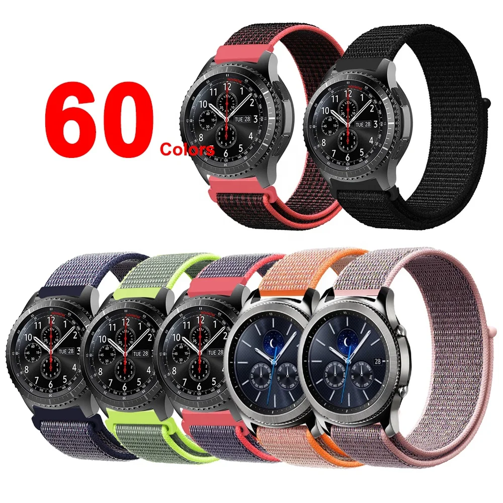 

ShanHai Nylon 20mm 22mm Quick Release Universal Watch Band, Replacement Strap for Smart Watch for Samsung Galaxy Watch 42mm 46mm, Multi-color optional or customized