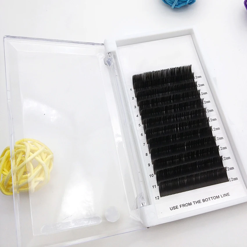 

Wholesale Private label Russian volume PBT material 0.03 0.05 volume eyelash extension, Natural black