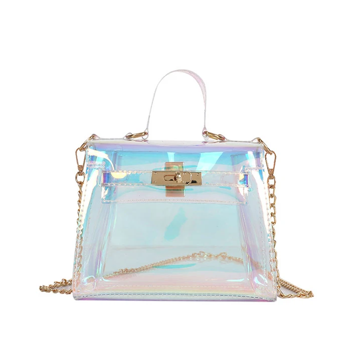 

Ladies Handbag Custom Jelly Bag Popular Summer Beach Transparent Bag, 7 colors